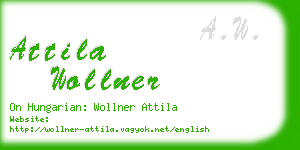 attila wollner business card
